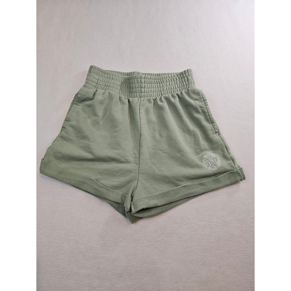 Nike Womens Sportswear Fleece Shorts Sage Green High Waisted Small
